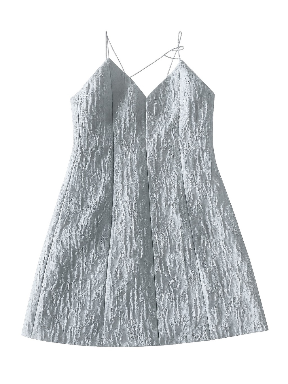 NWT Alice + Olivia White Foil Mini Dress Size 6
